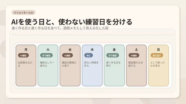 生成AIを使いながらも、自分の技術を鈍らせないために残しておきたい練習