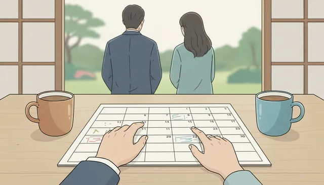 配偶者と帰省バランスを決める