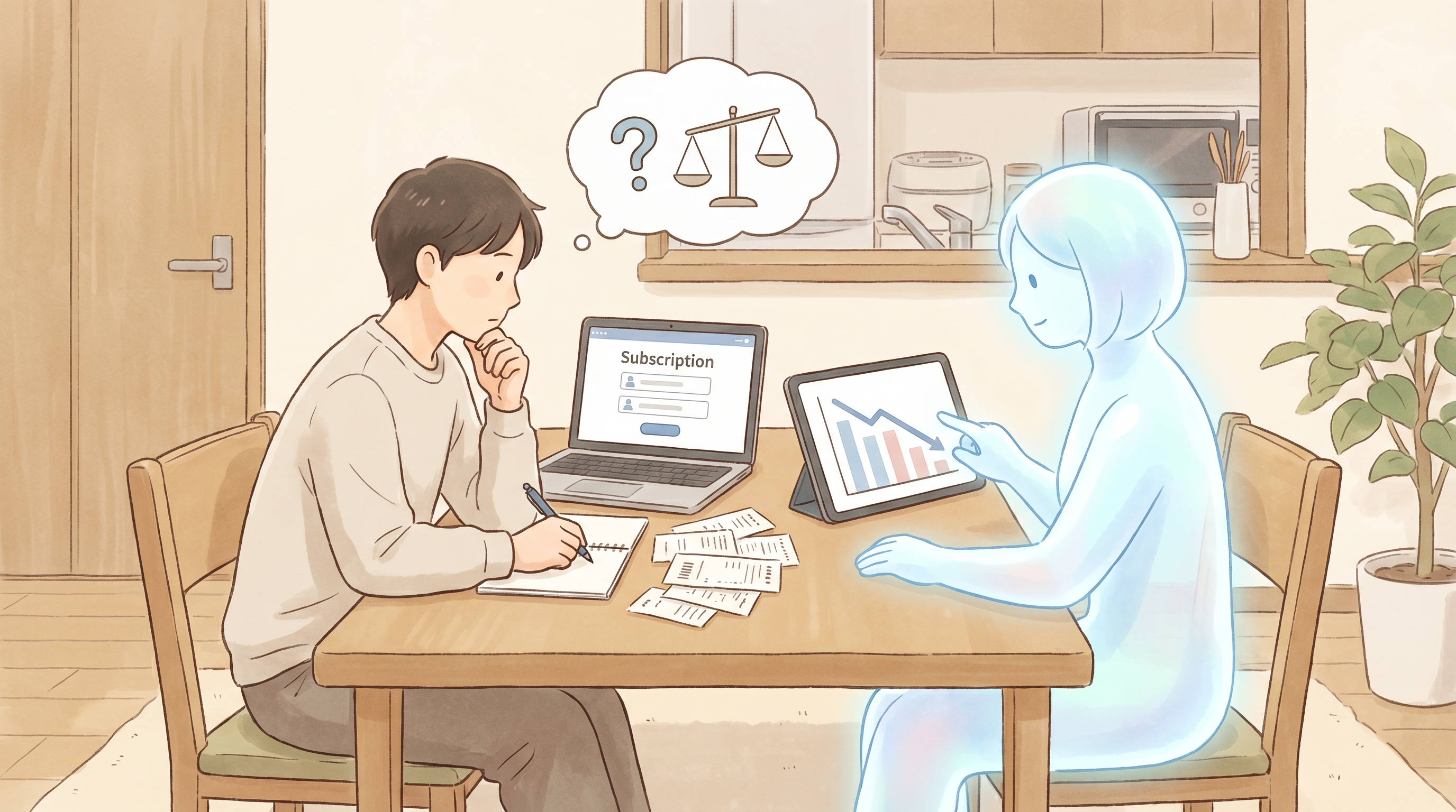 第2話｜「ここまで投資したから続ける」をやめる日 ── サンクコスト × AI 損切り会議 image 233 ai cognitive bias ep02 line 033 20260427