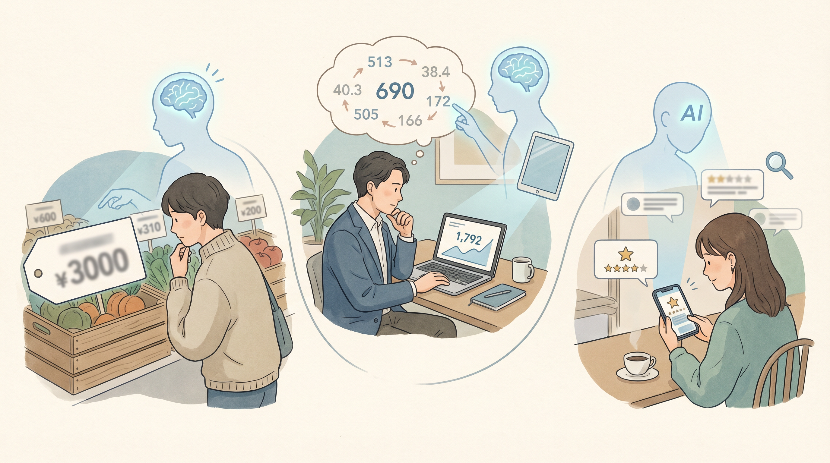 第3話｜最初に見た数字に縛られない ── アンカリングを外すAI見積り術 image 234 ai cognitive bias ep03 line 077 20260427