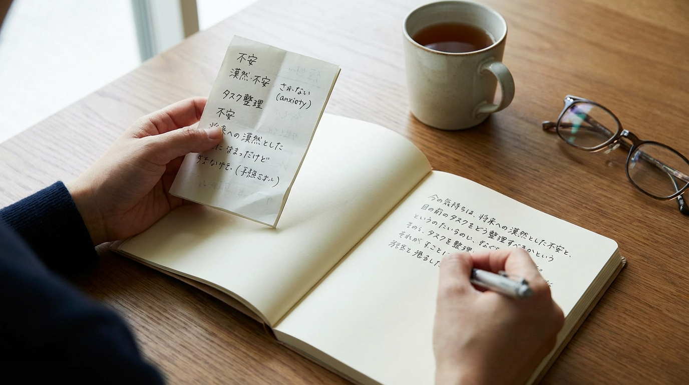 AIに話しかける前に、自分の気持ちや状況を少しだけ言葉にする