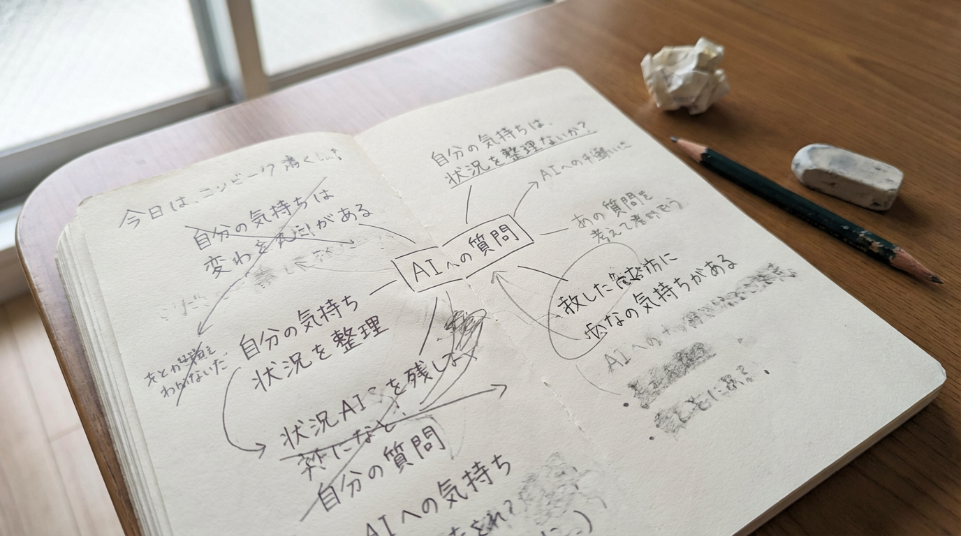 AIに話しかける前に、自分の気持ちや状況を少しだけ言葉にする