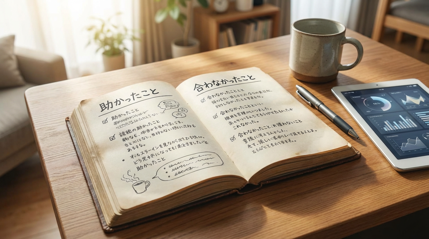 AIから得た気づきを、自分の考えとして残すためのメモと振り返り