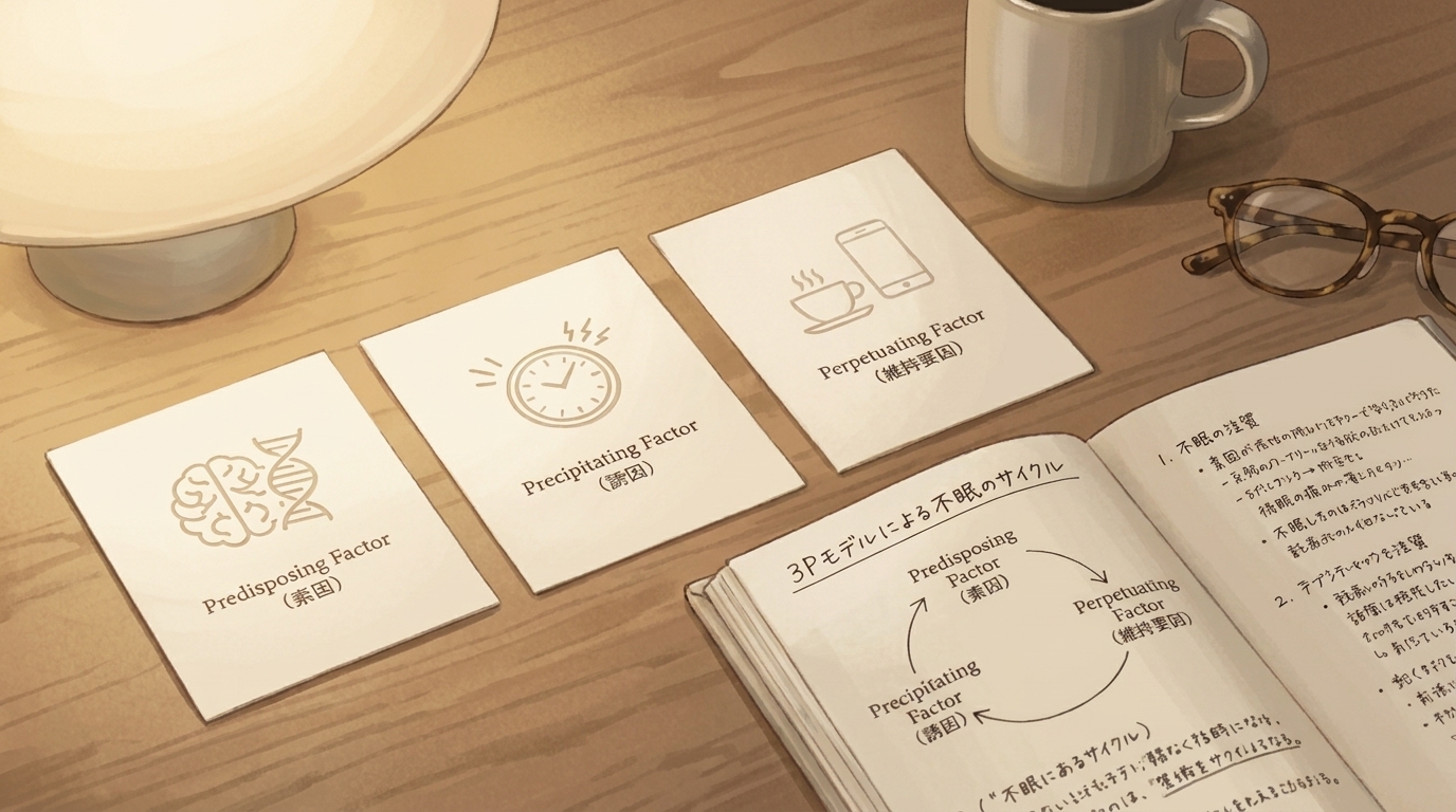 不眠が「癖」になるメカニズム──スピルマンの3Pモデルで自分の眠れなさを読み解く
