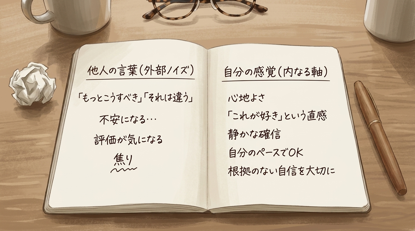 他人の言葉に揺れやすいとき、自分の感覚を手放さないための考え方