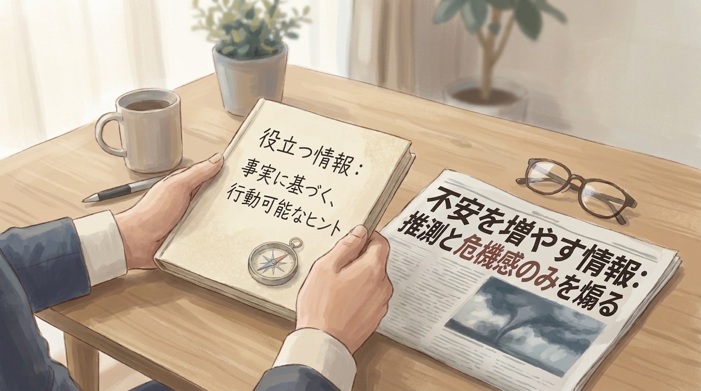 役立つ情報と、ただ不安を増やす情報の見分け方