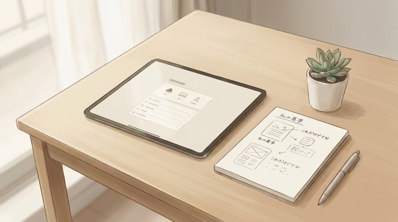 便利な機能が多すぎて決めきれないときに、自分に必要な道具を見分ける基準
