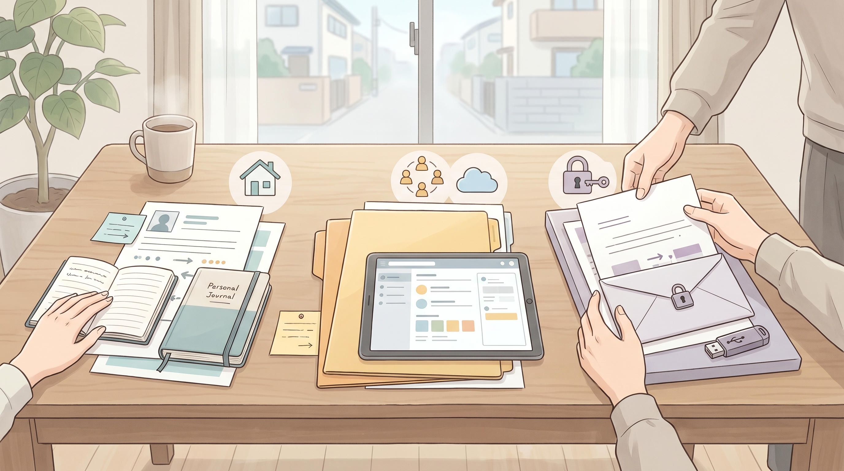 便利になるほど、ついそのまま貼りたくなるのイメージ図